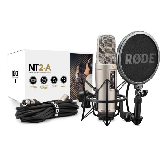 Røde NT2-A Kondensator Mikrofon Studio Kit Gull