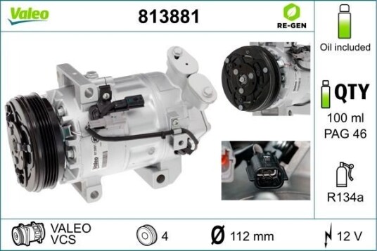AC-kompressor VALEO 813881