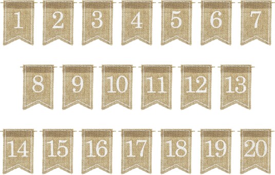 Partydeco Bordplassering Tall Jute 20-pakning KPZ5-008