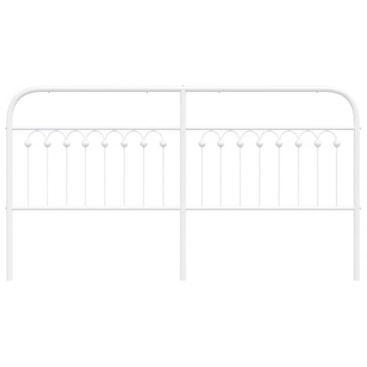  Sengegavl i metall hvit 180 cm 8721102645747