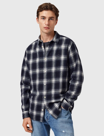 AllSaints Iniko Ls Shirt - Brown - L