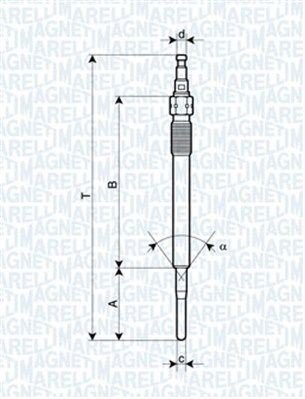 Glødeplugg MAGNETI MARELLI 062900051304