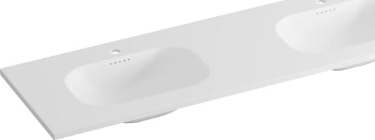 Korsbakken Nice Heldekkende Hvit Matt 160cm Dobbel