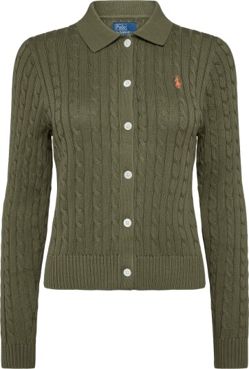 Polo Ralph Lauren Cable Knit Cotton Cardigan DENSE OLIVE M