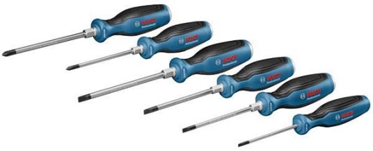 Bosch Professional Skrutrekkersett 6 deler med rustfritt stål og sekskantpipe Bosch Professional Skrutrekkersett 6 deler med rustfritt stål og sekskantpipe
