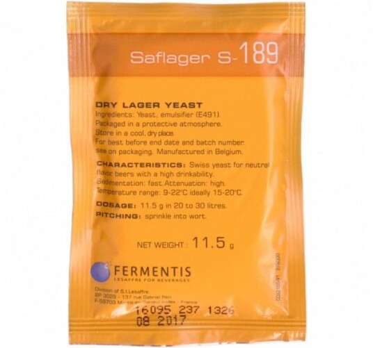 Saflager S-189 11,5 g pose Saflager S-189 11,5 g pose