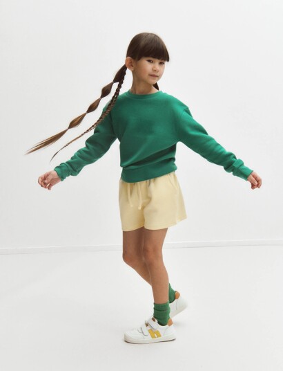 Enkel Studio O Neck Sweatshirt   Green   128
