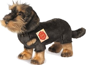 Teddy HERMANN Grovhåret dachshund stående 28 cm Teddy HERMANN Grovhåret dachshund stående 28 cm