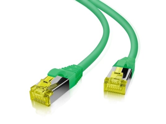 Helos Ultra Flex Patchkabel S/Ftp Cat 6A Tpe Grønn 25,0M - Svært Fleksibel Patchkabel - Ideell For Applikasjoner For Eksempel Innen Medieteknologi Eller For Optimalisert Kabelhåndtering I Nettverksskap - Premium Kvalitet - Tvunnet Par Dobbeltskjerm