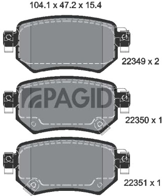 PAGID T2598N Bremseklosser PAGID T2598N Bremseklosser