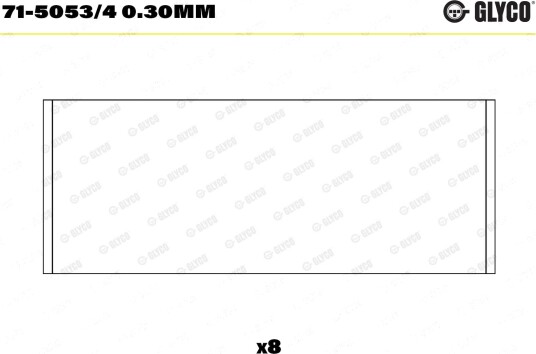 Stempelstanglager GLYCO 71-5053/4 0.30mm
