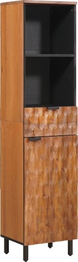 Baderomsskap med hylle Brun 38 x 33 x 160 cm Massiv mango tre Baderomsskap med hylle Brun 38 x 33 x 160 cm Massiv mango tre
