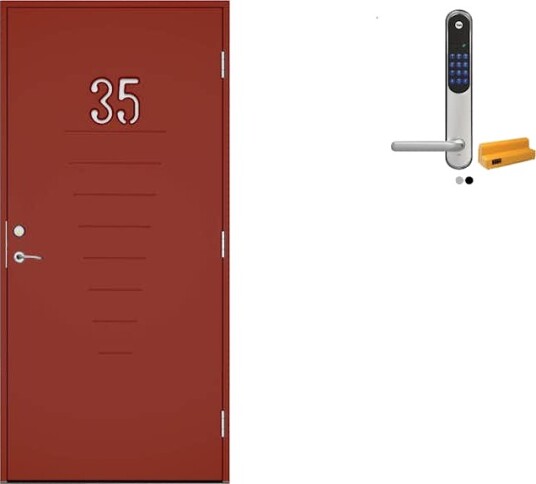 Ytterdør Swedoor Advance-Line Statement Trace med Yale Doorman Classic Home