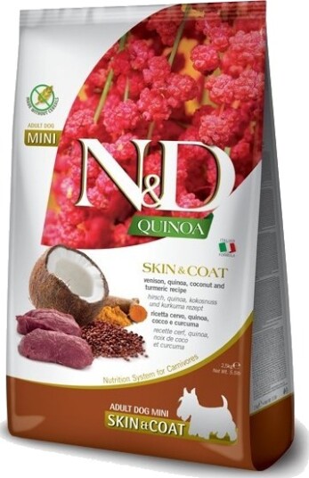 Farmina N&D Quinoa Viltkjøtt Hundefôr Mini 2,5 kg