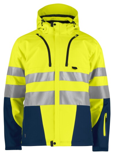 ProJob 6420 Softshelljakke En Iso 20471 Kl 3/2 Fôret Yellow/Navy XXL ProJob 6420 Softshelljakke En Iso 20471 Kl 3/2 Fôret Yellow/Navy XXL