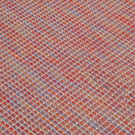 vidaXL Utendørs flatvevd teppe 120x170 cm rød vidaXL Utendørs flatvevd teppe 120x170 cm rød