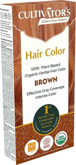 Cultivator"s Organic Herbal Hair Color Brown 100g Cultivator"s Organic Herbal Hair Color Brown 100g