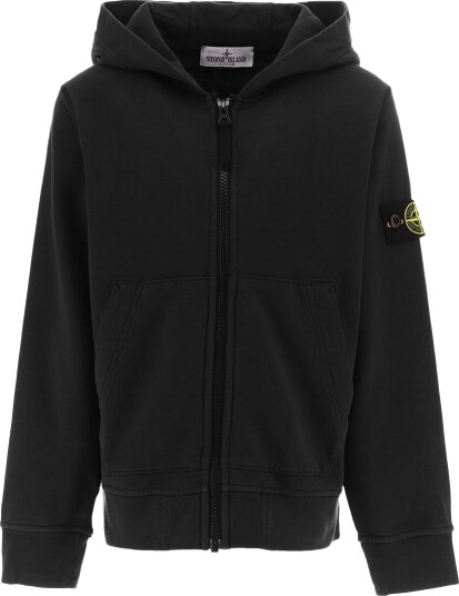 Stone Island Cardigan Svart m. Logo Stone Island 10 år 140 Cardigan