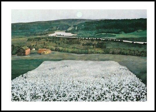 Flower Meadow in the North By Harald Sohlberg Plakat Plakat / 21x30cm