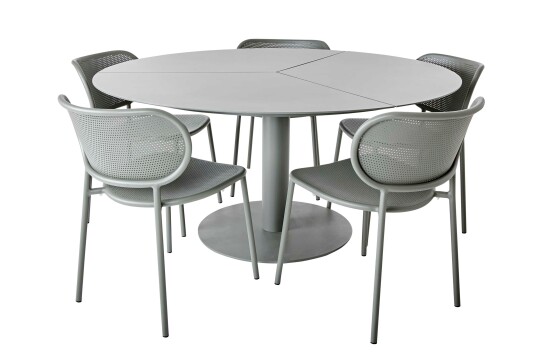 Brafab Peace & Zelia spisegruppe Nordic green 5 stoler & bord 150 cm