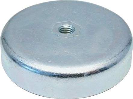 Ferrit Pottemagnet Ø80 X 20Mm M10 Galvaniseret Eclipse Ferrit Pottemagnet Ø80 X 20Mm M10 Galvaniseret Eclipse