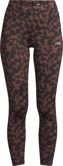 Casall Essential Printed Tights   Brown   XL