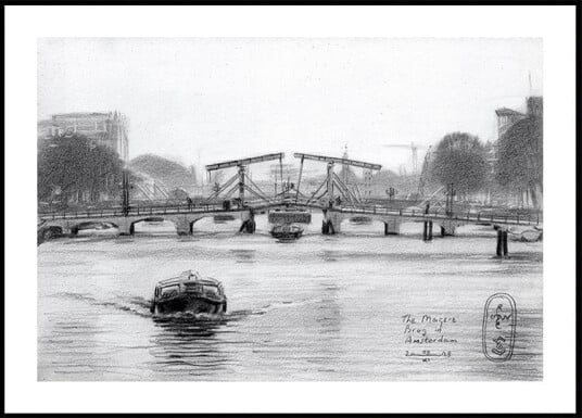 The Magere Brug In Amsterdam Poster Plakat / 100x150cm The Magere Brug In Amsterdam Poster Plakat / 100x150cm