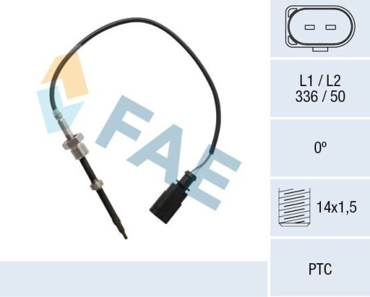 FAE 68025 Sensor, eksostemperatur
