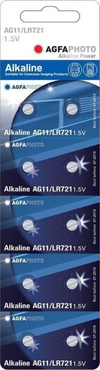 LR721/AG11 10-pak AgfaPhoto knappebatteri - Alkaline, 1,5V