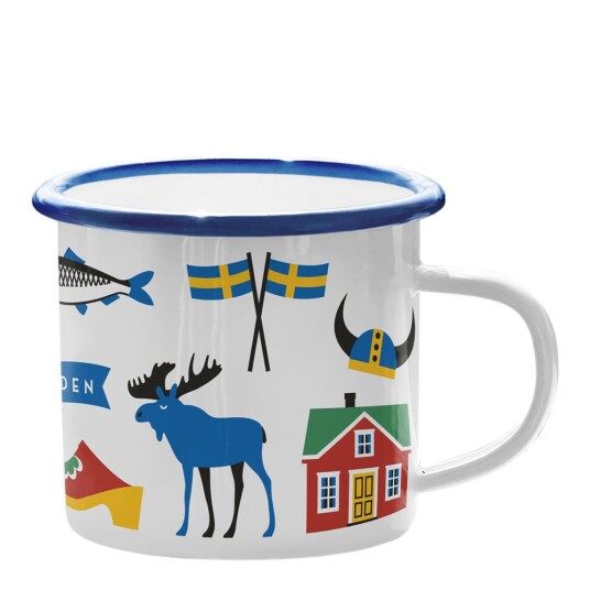 Citronelles Sweden Traditions emaljekopp 30 cl multi
