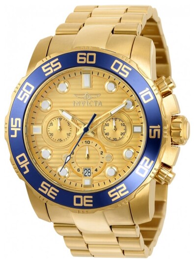 Invicta Herreklokke 22227 Pro Diver Gull/Gulltonet stål Ø50 mm Invicta Herreklokke 22227 Pro Diver Gull/Gulltonet stål Ø50 mm