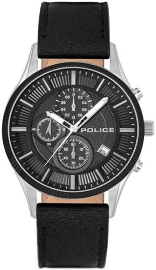 Police Herreklokke PEWJC2194240 Vault Sort/Lær Ø44 mm