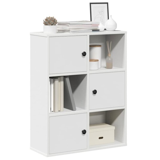 Bokhylle hvit 60x24x76,5 cm konstruert tre Bokhylle hvit 60x24x76,5 cm konstruert tre