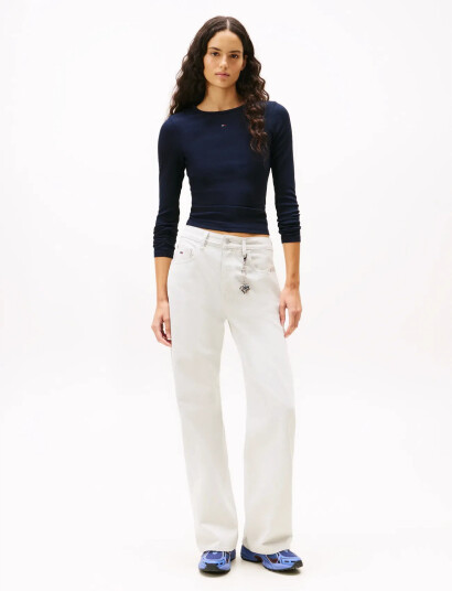 Tommy Jeans Tjw 2Pack Slim Essential Rib Ls - Navy - XS Tommy Jeans Tjw 2Pack Slim Essential Rib Ls - Navy - XS