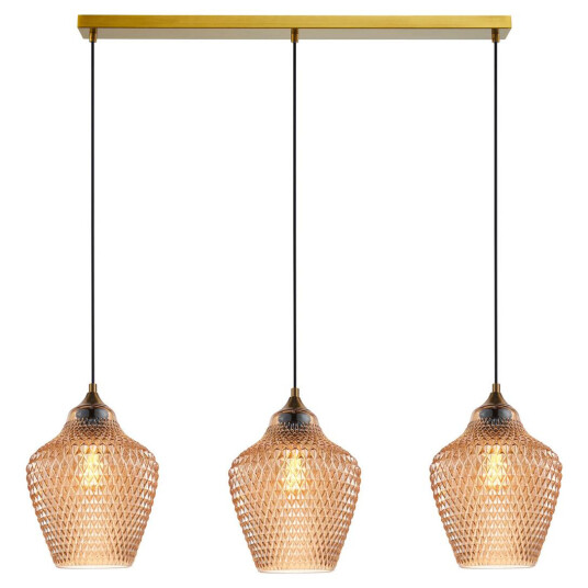 Lindby Drakar hengelampe  3lk  rav  Ø 22 cm