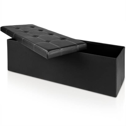 Benk med oppbevaring115 cm - sort