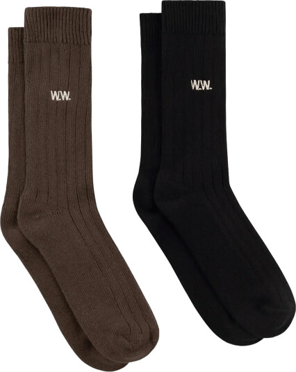 WOOD WOOD Wwdakota 2 Pack Sock 25330 Brown 39 42