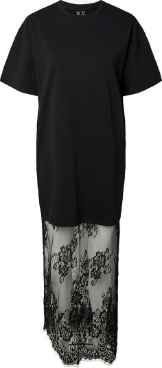 pieces Maxikjole pcMave SS Lace Ankle Dress Jrs D2d Svart
