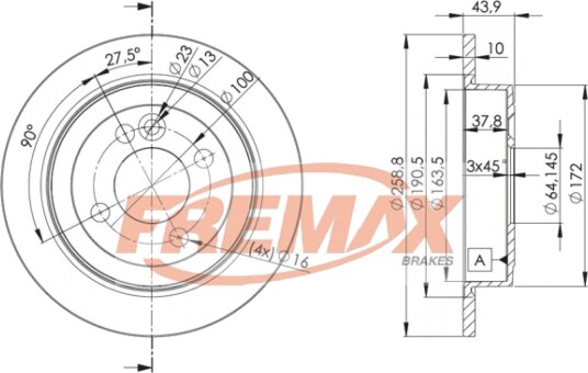 Bremseskive FREMAX BD-8571