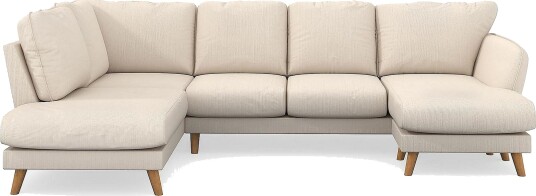 Trend Lyx 4 seters Venstrevendt U formet Sofa med Divan og Sjeselong i Manchester Beige