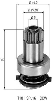 Lite tannhjul starter MAGNETI MARELLI 940113020305