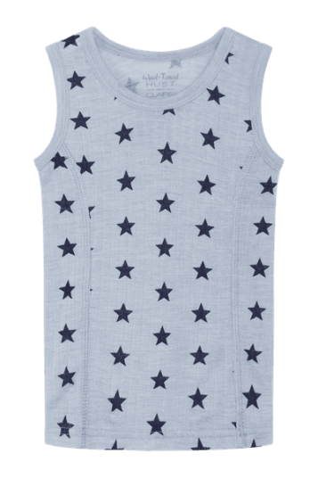 Hust & Claire Fecel ull/tencel singlet stjerner - ever blue Hust & Claire Fecel ull/tencel singlet stjerner - ever blue