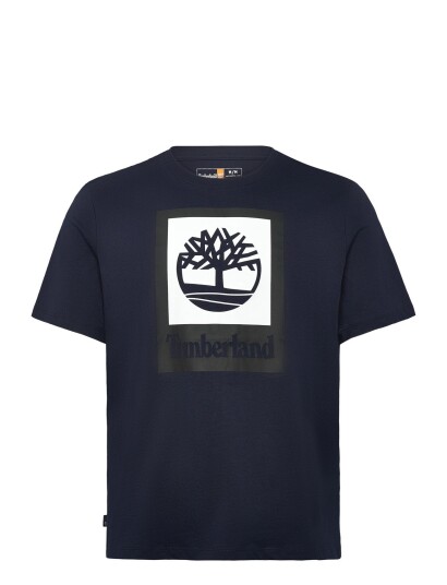 Timberland Stack Logo Colored Short Sleeve Tee Dark Sapphire   Navy   XXL