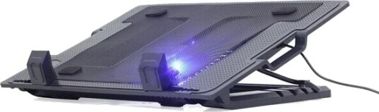 Justerbar laptop kjøler med LED lys og ekstra USB port