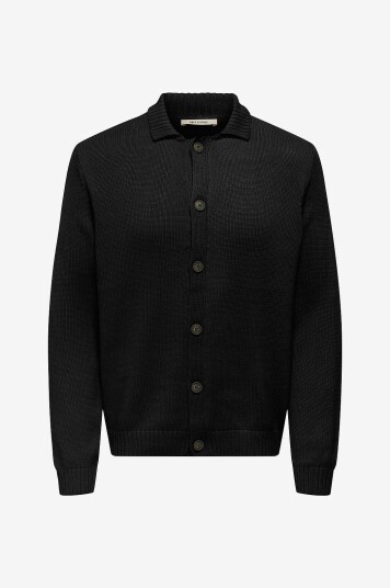 Only & Sons Kardigan onsJacob Reg LS Svart Only & Sons Kardigan onsJacob Reg LS Svart