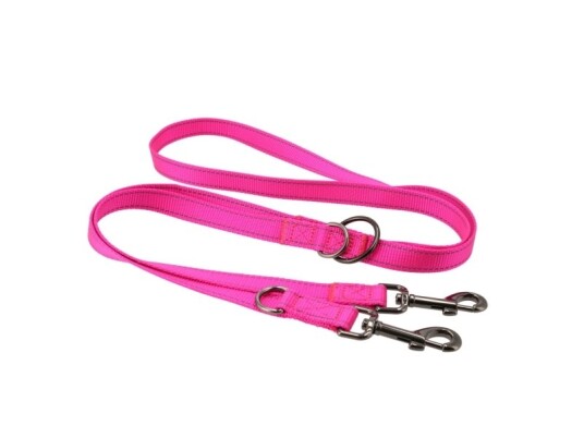 Dogman Nylonkoppel Iris Multi Rosa L 200Cm