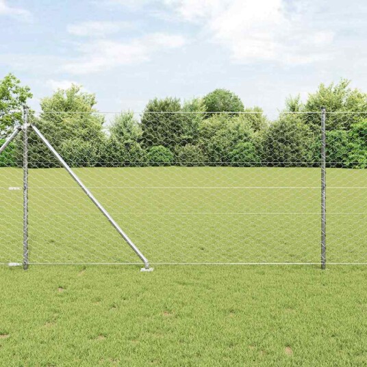 Gjerde med innlegg. sølv 1.4 x 100 m PVC belagt stål
