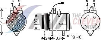 AVA COOLING SYSTEMS DWK096 AC-kompressor