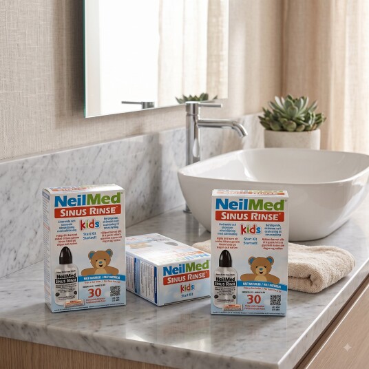 NeilMed Sinus Rinse Kids neseskyller og 30 poser salt 1 sett
