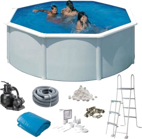 Swim & Fun basic basseng rundt Ø350 x 120 cm hvit Swim & Fun basic basseng rundt Ø350 x 120 cm hvit